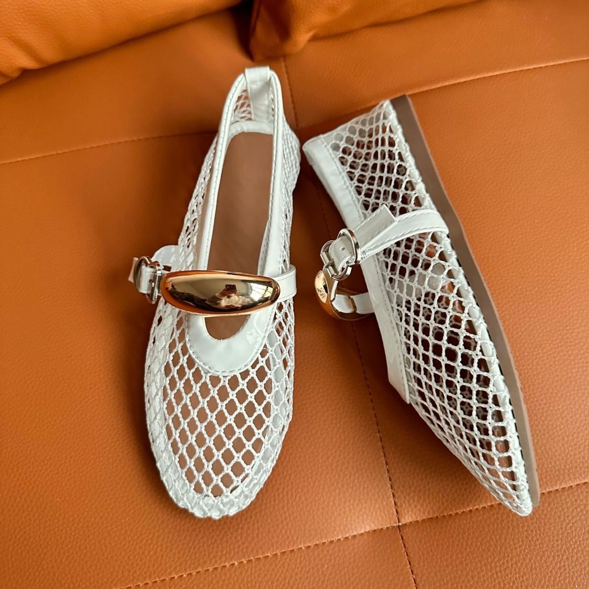 Flat Woven Mary Sandals 